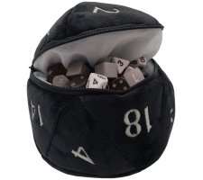 Pluche Dice Pouch D20 Black