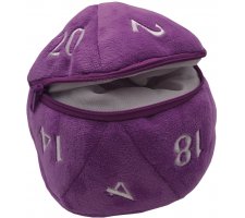 Plush Dice Pouch D20 Purple