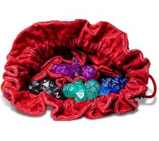 FanRoll - Dragon Storm Velvet Compartment Dice Bag: Red Dragon Scales