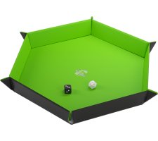 Gamegenic - Magnetic Dice Tray Hexagonal: Black/Green