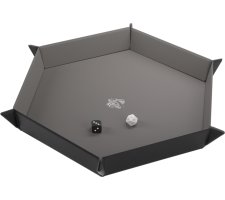 Gamegenic - Magnetic Dice Tray Hexagonal: Black/Gray