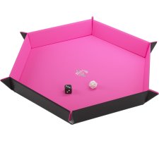 Gamegenic - Magnetic Dice Tray Hexagonal: Black/Pink