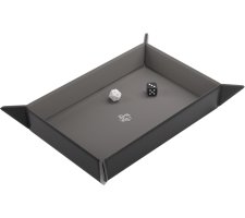 Gamegenic - Magnetic Dice Tray Rectangular: Black/Grey