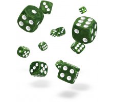 Oakie Doakie Dice Set D6 Marble: Green (36 pieces)