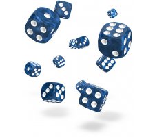 Oakie Doakie Dice Set D6 Marble: Blue (36 pieces)