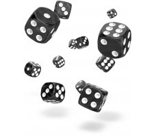 Oakie Doakie Dice Set D6 Marble: Black (36 stuks)