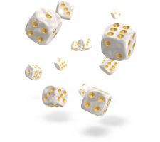 Oakie Doakie Dice Set D6 Marble: White (36 stuks)