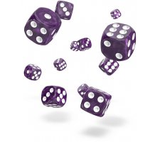 Oakie Doakie Dice Set D6 Marble: Purple (36 stuks)