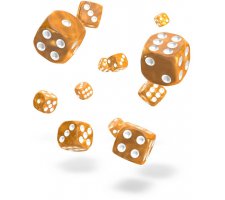 Oakie Doakie Dice Set D6 Marble: Orange (36 pieces)