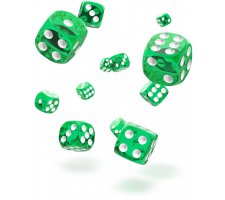 Oakie Doakie Dice Set D6 Translucent: Green (36 pieces)