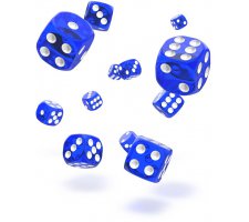 Oakie Doakie Dice Set D6 Translucent: Blue (36 stuks)