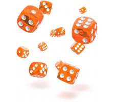 Oakie Doakie Dice Set D6 Translucent: Orange (36 stuks)