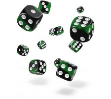 Oakie Doakie Dice Set D6 Glow in the Dark: Biohazard (36 pieces)