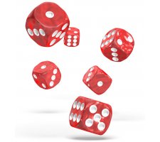 Oakie Doakie Dice Set D6 Marble: Red (12 stuks)