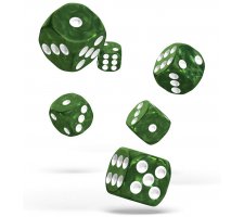 Oakie Doakie Dice Set D6 Marble: Green (12 stuks)