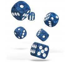 Oakie Doakie Dice Set D6 Marble: Blue (12 stuks)