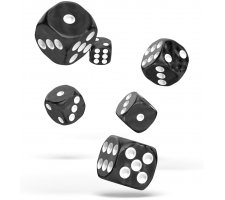 Oakie Doakie Dice Set D6 Marble: Black (12 stuks)