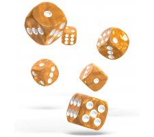 Oakie Doakie Dice Set D6 Marble: Orange (12 stuks)