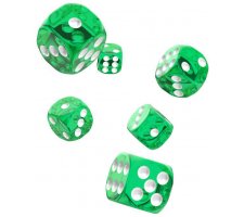 Oakie Doakie Dice Set D6 Translucent: Green (12 pieces)