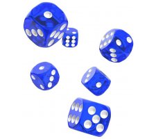 Oakie Doakie Dice Set D6 Translucent: Blue (12 pieces)