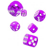 Oakie Doakie Dice Set D6 Translucent: Purple (12 pieces)