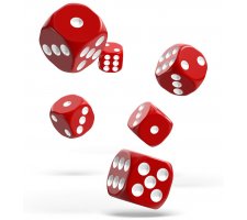 Oakie Doakie Dice Set D6 Solid: Red (12 pieces)