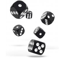 Oakie Doakie Dice Set D6 Solid: Black (12 stuks)