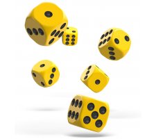 Oakie Doakie Dice Set D6 Solid: Yellow (12 pieces)