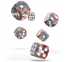 Oakie Doakie Dice Set D6 Gemidice: Silver-Rust (12 stuks)