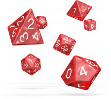 Oakie Doakie Dice Set RPG Marble: Red (7 stuks)