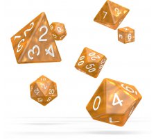 Oakie Doakie Dice Set RPG Marble: Orange (7 stuks)