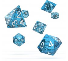 Oakie Doakie Dice Set RPG Speckled: Light Blue (7 pieces)