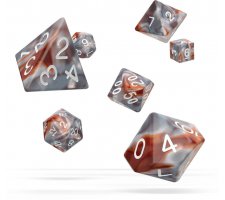 Oakie Doakie Dice Set RPG Gemidice: Silver-Rust (7 stuks)