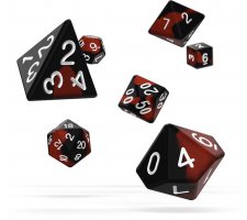 Oakie Doakie Dice Set RPG Glow in the Dark: Lava (7 stuks)