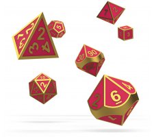 Oakie Doakie Dice Set RPG Metal Glow in the Dark: Golden Princess (7 stuks)