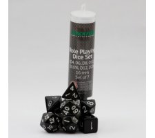 Role Playing Dice Set Solid Black (7-delig)
