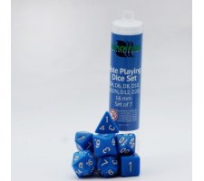 Role Playing Dice Set Solid Blue (7-part)