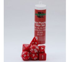 Role Playing Dice Set Solid Red (7-part)