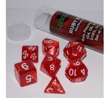 Role Playing Dice Set Ruby Red (7-delig)