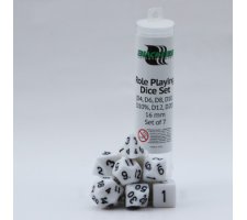 Role Playing Dice Set Solid White (7-part)