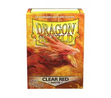Dragon Shield Sleeves Matte Clear Red (100 stuks)