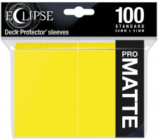 Eclipse Matte Deck Protectors Lemon Yellow (100 pieces)