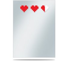 Deck Protector Covers Gamers: Life Points Hearts (50 pieces)