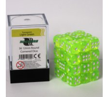 Dice Set D6 Transparent Light Green (36 stuks)