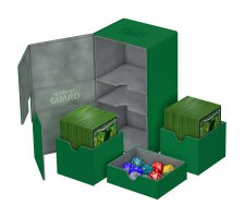 Ultimate Guard Twin Flip'n'Tray Deck Case 200+ XenoSkin Green