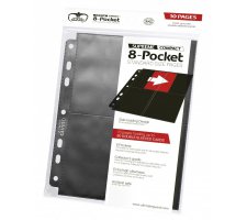 Ultimate Guard 8 Pocket Compact Pages Side Loading Black (10 stuks)