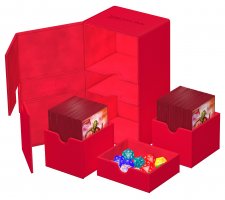Ultimate Guard Twin Flip'n'Tray Deck Case 200+ XenoSkin Monocolor Red