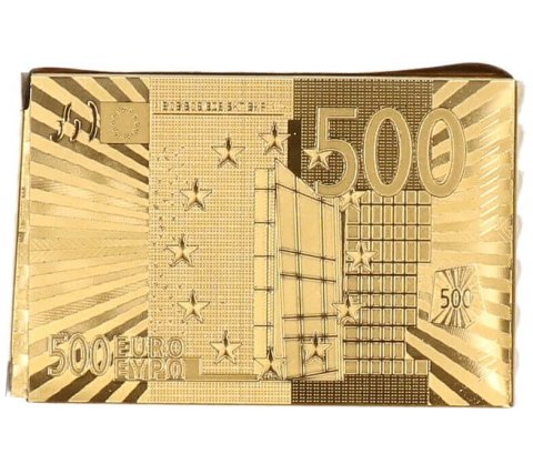 Speelkaarten: Goud - 500 Euro (100% Kunststof)