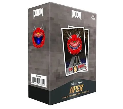 新品　未開封　2点セット　APEX　ウルトラプロ　DOOM　カコデーモン Ultra Pro APEX Sleeves - Doom: The Dark Ages: Cacodemon (100