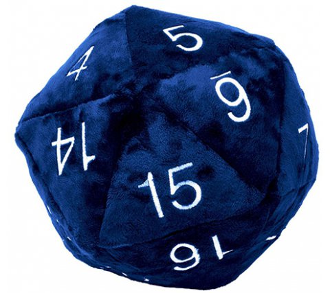 Jumbo D20 Plush Blue